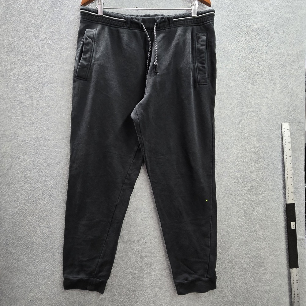 Hugo Boss Men Pants XL Black Embroidered Sweatpants Jogger Logo